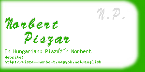 norbert piszar business card